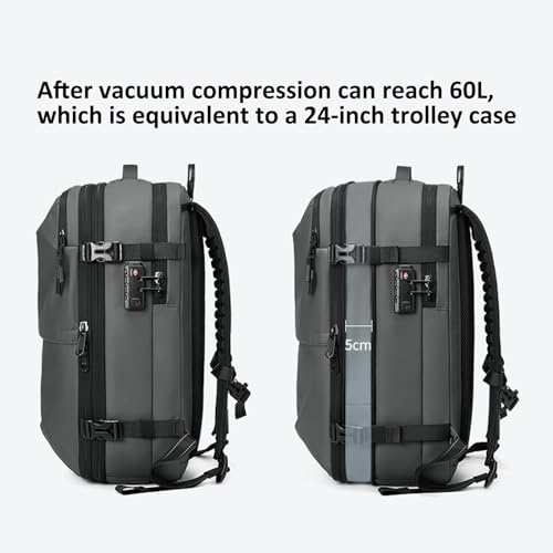 Space Vac Pro Backpack, Vacpack Backpack with Vacuum Compression, 60L Large Capacity Waterproof Anti-Theft Travel Bag (Green)2