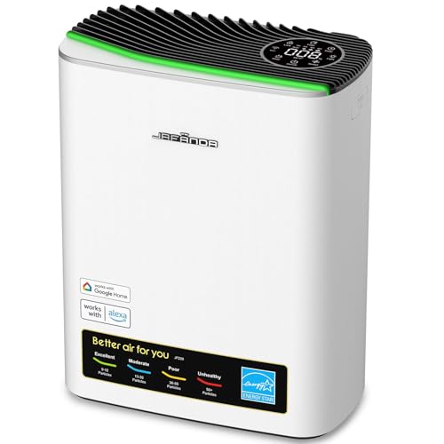 Smart WiFi HEPA Air Purifier for Home Large Room up to 1100 Ft², PM2.5 Display, Auto Mode & 20dB Sleep, Alexa App Control, Quiet Cleaner for Pets, Smoke, Dust, Allergies