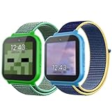 2 Pack Nylon Bands Compatible with Minecraft, JoJo Siwa, Pokemon, Marvel, Sonic, Accutime, Disney...