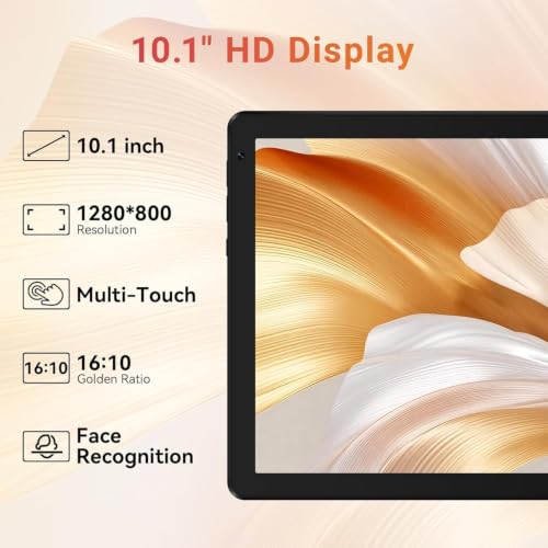 Image of Tablet,10.1 inch Android 16 Tablet Octa-core 36GB+128GB Dual Camera | 1280x800 IPS HD Touchscreen 6000mAh Battery Wi-Fi 6,BT 5.4 GMS 36GB(6+30) RAM 128GB ROM Support 1TB Expansion 5MP+8MP cameras