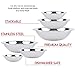 Galashield Stainless Steel Mixing Bowls Set of 6 (.5 qt.75 qt, 1 qt, 2.5 qt, 3 qt, 5 qt)
