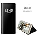 Produktbild GoodcAcy hülle Kompatibel mit Xiaomi Redmi Note 8 Spiegel Handyhülle Schutzhülle Flip Cover Schutz Tasche mit Standfunktion 360 Grad hülle für Xiaomi Redmi Note 8 Schwarz+2 StückSchutzfolie