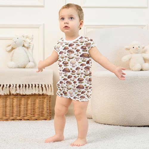 Barboteuse bulle marron en coton pour bébé fille de 24 mois