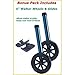 Hugo Mobility Folding Travel Walker with Plastic Glides, Sapphire Blue, (770-260)