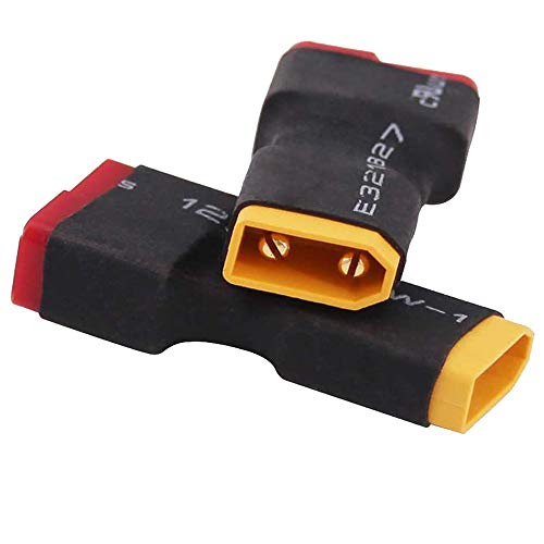 2 pares adaptadores de conector Deans-T a XT30 sin cable miniatura 3
