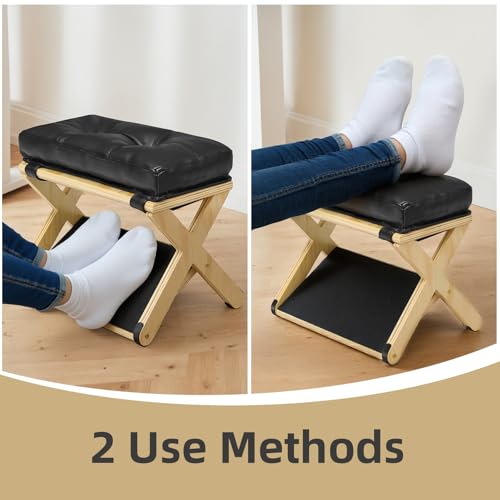 Foot-Rest-for-Under-Desk-at-Work-Wooden-Under-Desk-Footrest-with-Non-Slip-Rubber-Stepping-Surface-Ergonomic-Foot-Stools-for-Under-Office-Desk-Enhances-Posture-Home-Office-Gaming-Pine