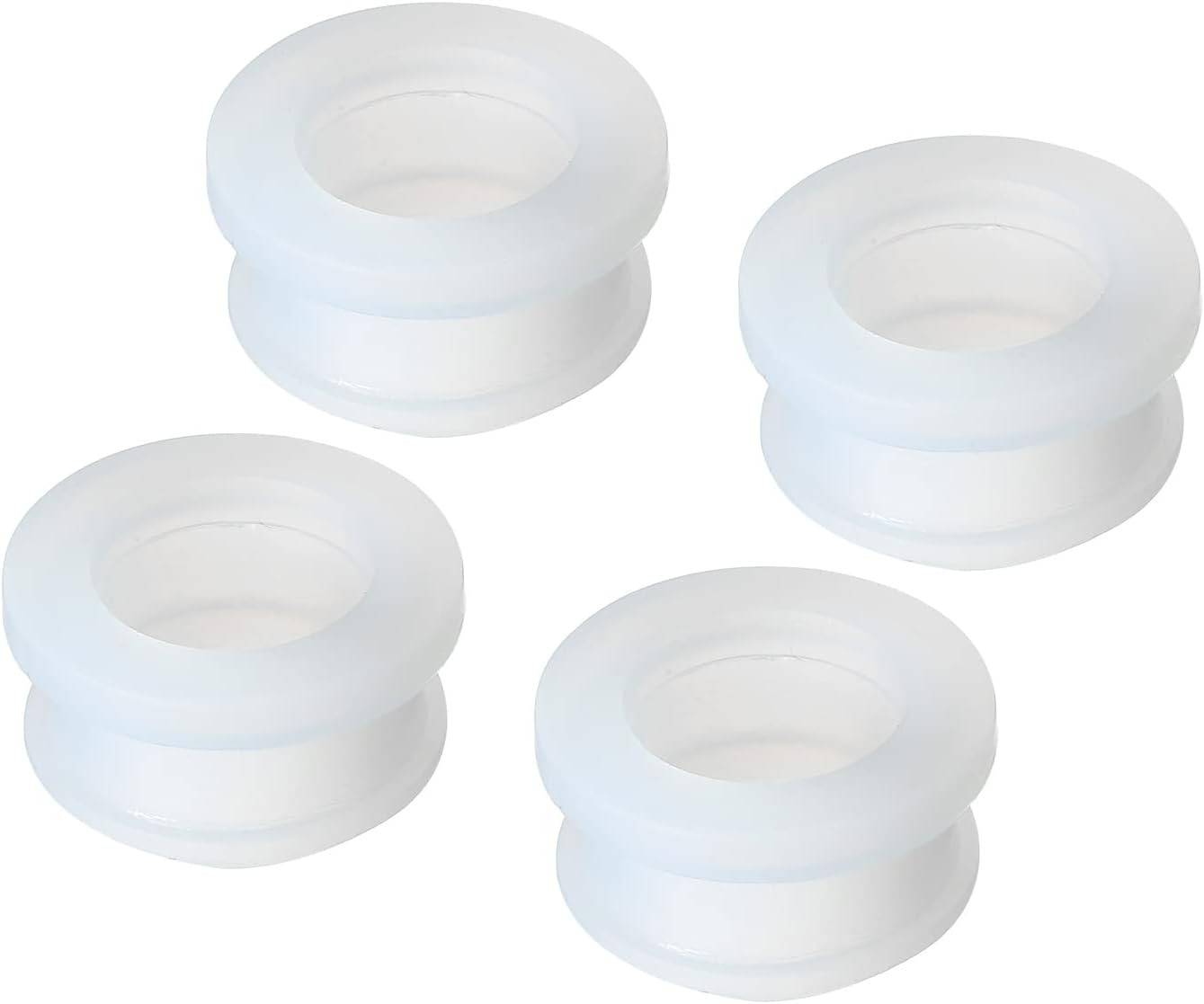 MECCANIXITY 4Pcs Snap Rubber Grommet Hole Plug Mount Dia 17mm ID 13mm H 12mm Seal Anti-Scratch for Electrical Box Cable Pipe Transparent