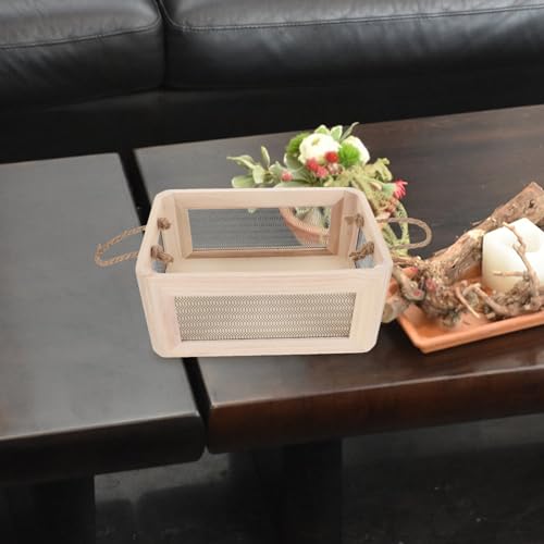 Bac de rangement multifonctionnel grand format style panier cube vintage de maison