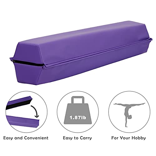image for F2C 6ft Folding Gymnastic Balance Beam, Anti-Slip Base Floor Foam Bala
