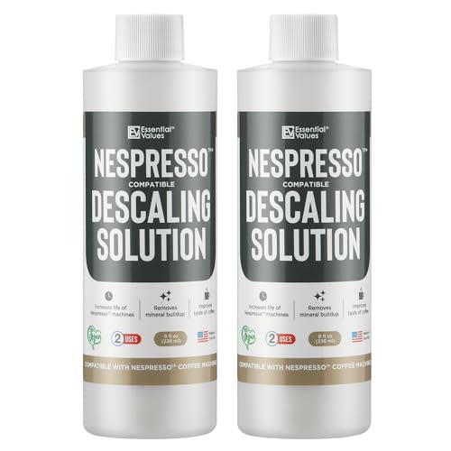 Descaling Solution (8 Uses) Coffee Machine Descaler Cleaner | Compatible with Breville Keurig Nespresso Delonghi & More | Liquid To Descale Automatic Coffee Makers & Espresso Machines