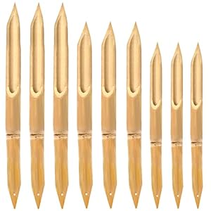 PAGOW 9 Pcs Double Head Hard Strong Bamboo Reed Pens Pottery Ceramic Shaping Tools Polymer Clay Tool