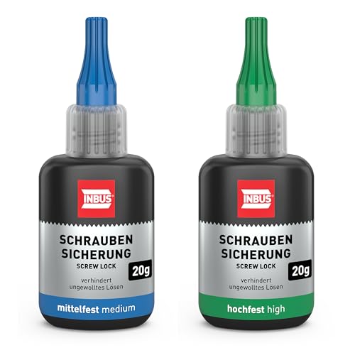 INBUS® Schraubensicherung mittelfest & hochfest, 20g (79560 & 79680) — Made in Germany