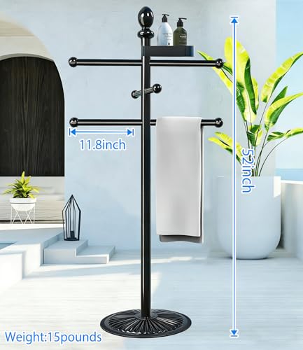 image for Yozoluck Pool Outdoor Towel Rack, Metal Heavy Duty Never Tilt Pool Acc