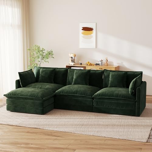 Ravy Concept Oversized Modular Sectional Sofa with Ottoman, Modern Comfort