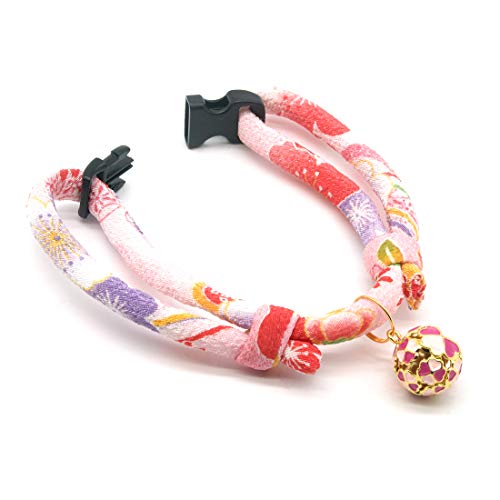 PetSoKoo Four-Leaf Clover Cat Collar with Bell Breakaway Buckle. Japan Chirimen,Cute Kitten Collar for Girl Boy,Samll… - Image 4