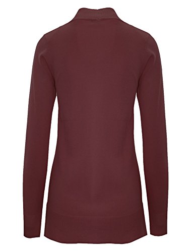 Image of Cielo Women's Solid Basic Open Front Pockets Knit Sweater Cardigan