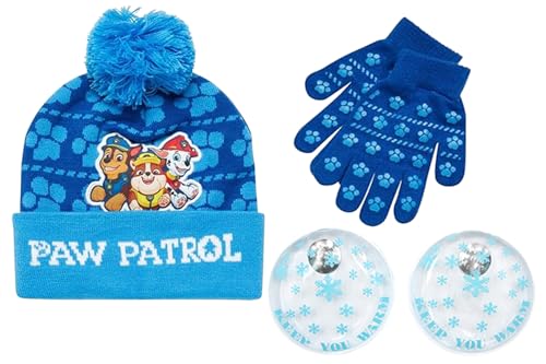 Image of Nickelodeon Paw Patrol Boys Winter Hat and Mitten or Glove Set (Age 2-7)