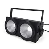 200W LED Blinder Stage Par Light with COB Light, 2-Head Cool & Warm White 2 in1 LED Stage Audience L