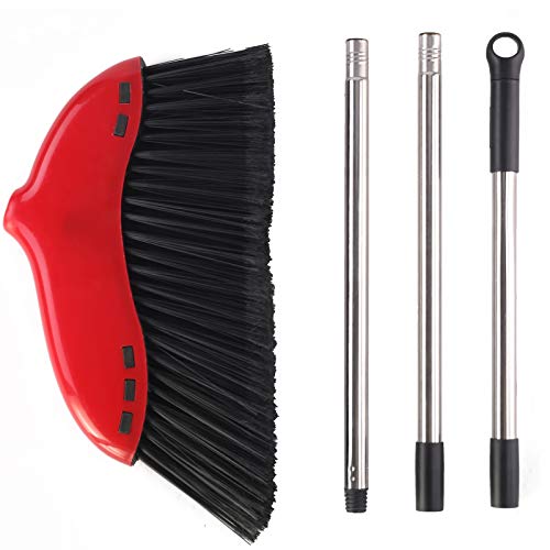 Anriy Outdoor Broom for Floor Cleaning - Heavy Duty Commercial Sweeper Brooms for Garage, Patio, Lobby, Mall, Office and Concrete Floor, Indoor Angle Broom for Sweeping Home and Kitchen (52 inch)