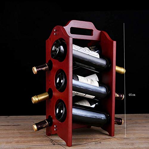 Soporte para botellas de vino madera sólido moderno miniatura 3