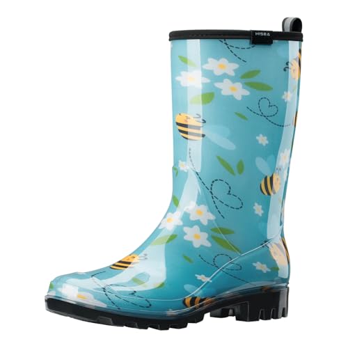 HISEA Women's Rain Boots Waterproof Mid Calf Garden Boots for Women