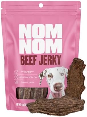 Nom Nom Beef Jerky Treats - All-Natural Dog Snacks for Training, ...