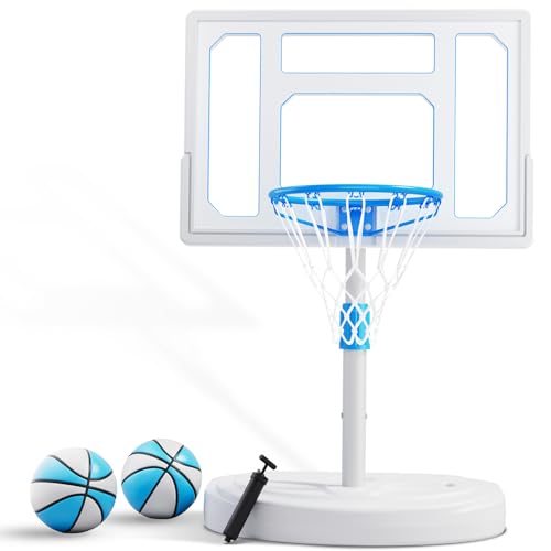 Skytime Pool Basketball Hoop Poolside, Stainless Steel Rust-Proof 32