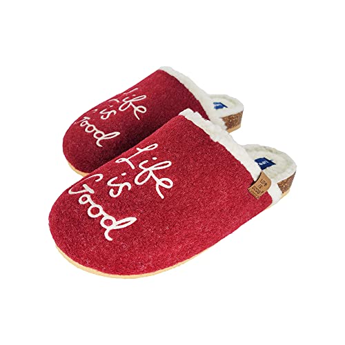 Life is Good Women's Closed Toe Mule Slippers, 302891W - Indoor/Outdoor Soft Slip-on - Comfortable Lightweight Plush Slide with Cushioned Support & EVA Outsoles