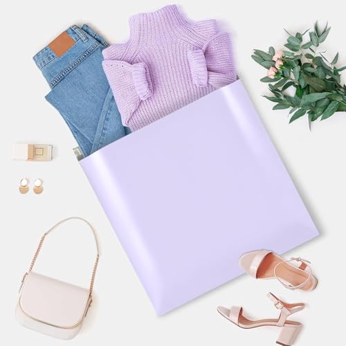 Image of Metronic Large Poly Mailers 24x24 300 Pcs, Strong Adhensive Shipping Bags for Clothing, Waterproof Mailers Bags for Small Business, Shipping Envelopes, Tear-resistant Mailing Bags Bulk in Lilac Purple