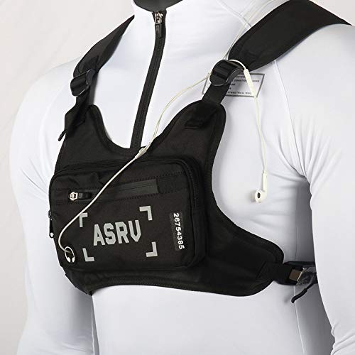 NC Borsa Petto per uomo, Hip Hop Marsupio Radio
