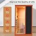 OUTEXER 1 Person Sauna Far Infrared Sauna 800W Indoor Home Sauna Low EMF 110V with Control Panel 7 Color Light 28.7 * 35.2 * 61.4 inch