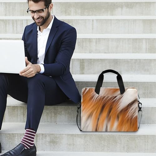 Bolso de hombro para laptop Villus marrón blanco miniatura 7