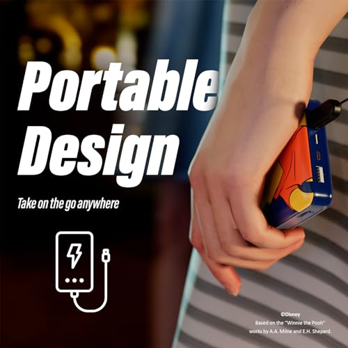 Disney-Winnie-The-Pooh-10000Mah-Power-Bank-Universally-Compatible-Portable-Phone-Charger-Battery-Pack-wUSB-Charging-Port-Classic-Winnie-The-Pooh-Gifts-for-Women-Men-Teens-and-Kids