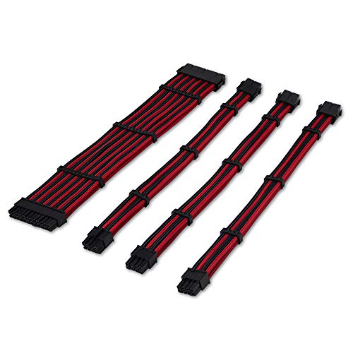 Tecware Flex Custom Mod PSU Extension Cables 16AWG, 30cm, ATX/24-pin, EPS/8-pin, PCI-E/6-pin, PCI-E (Black/Red) Tecware Flex Custom Mod PSU Extension Cables 16AWG, 30cm, ATX/24-pin, EPS/8-pin, PCI-E/6-pin, PCI-E (Black/Red)