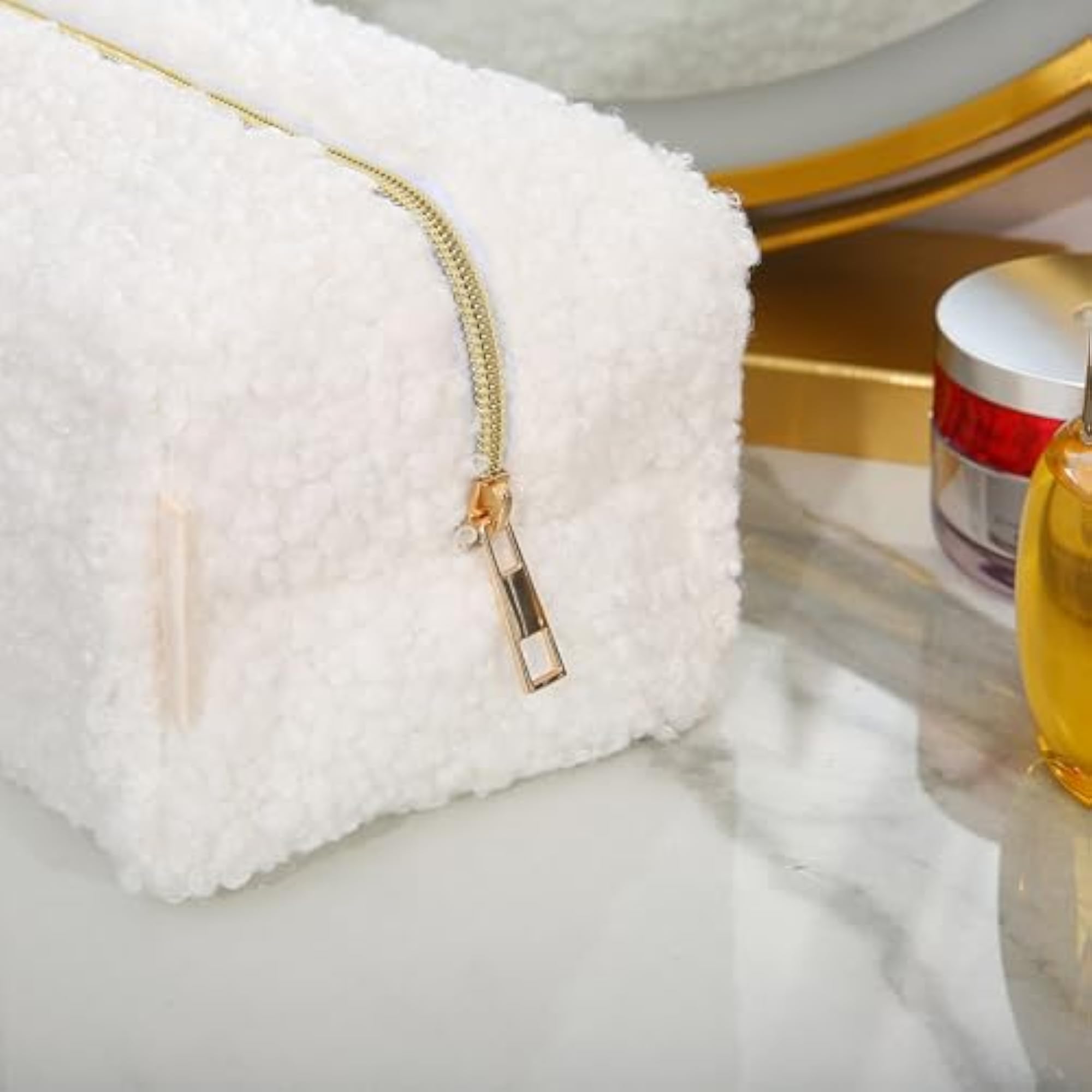 Fashionable Terry Cloth Makeup Bag, Mini Size