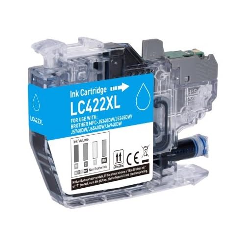 Inkpro Cartucho de tinta compatible con Brother LC-422 XL C cian para MFC-J5340, MFC-J5345, MFC-J5740, MFC-J6540, MFC-J6590, MFC-J6940