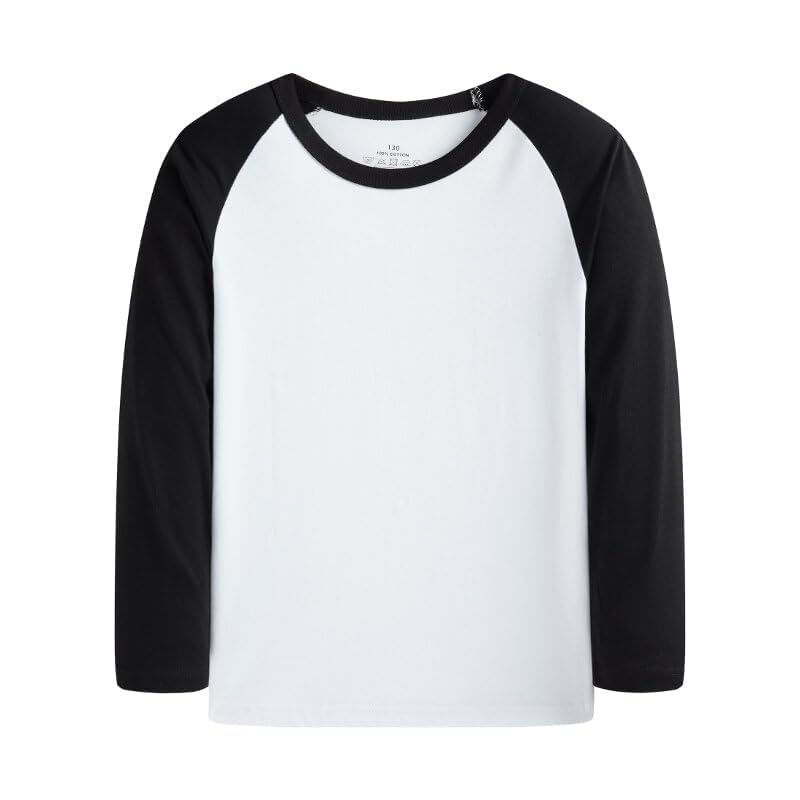 Huata 2 Packs Boys Girls T-Shirt Long Sleeve Crewneck Tee3