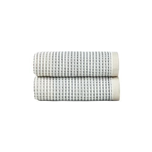 Image of MYTRIDENT Symphony of Threads Hand Towels, 40 cm x 60 cm, 2 Pc, 100% Cotton, 625 GSM, Super Soft, Absorbent, Aven