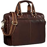 Auf einen Blick: (LxBxH) 40 x 14 x 30 cm | Gewicht: 1170 Gramm | Material: echtes Rinds-Leder | Kompatibilität: 15,6 Zoll Laptops im gepolsterten Notebookfach (38,5 x 27 cm) | 17 - 17,3 Zoll Notebooks im ungepolsterten Hauptfach | Auch als Macbooktasche für 16 Zoll Macbook Pro geeignet