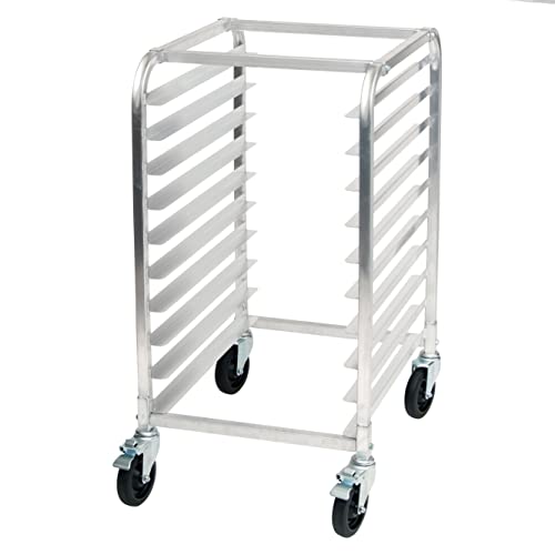 Winco ALRK-10BK 10-Tier Aluminum Sheet Pan Rack with Brake