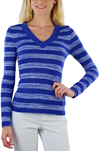 Image of ToBeInStyle Women's Classic Long Sleeve V-Neck Pullover Sweater