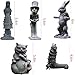lycss 5PCS Alice in Wonderland Garden Decor Statue Set - Wonderland-Like Garden Decoration Fairy with Hand Cast Stone Resin for Indoor Outdoor Garden Patio Lawn Yard