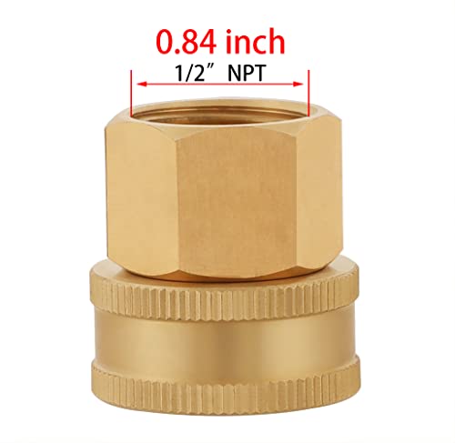 Enoch's Land Brass Garden Hose Fittings Connectors Adapter,Female 3/4" Ght To Female 1/2" Npt #TOP1