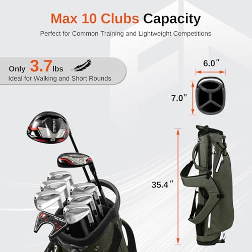 image for Full Choice Lightweight Golf Stand Bag, Durable 4 Way Full-Length Divi