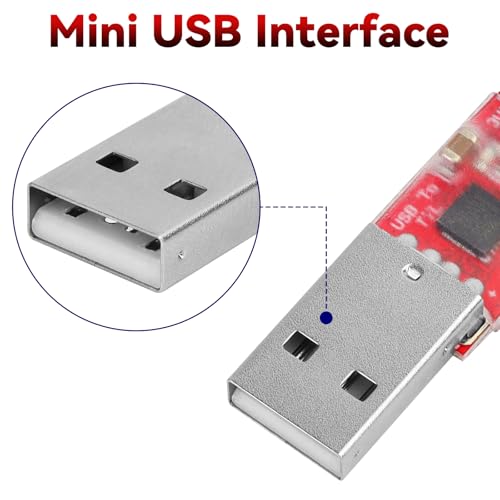 YELUFT CP2102 USB to TTL Module - Serial Converter Adapter Downloader for UART STC 3.3V and 5V Programming Microcontrollers with Jumper Cable