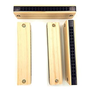 TRACUNA 4 PièCes SéRies Enfants Harmonica Instrument de Musique PréCoce en Bois éDucatifs pour Enfant Enfants Apprendre… - Les Beatles, Paul McCartney, John Lennon, RIngo Starr, George Harrison
