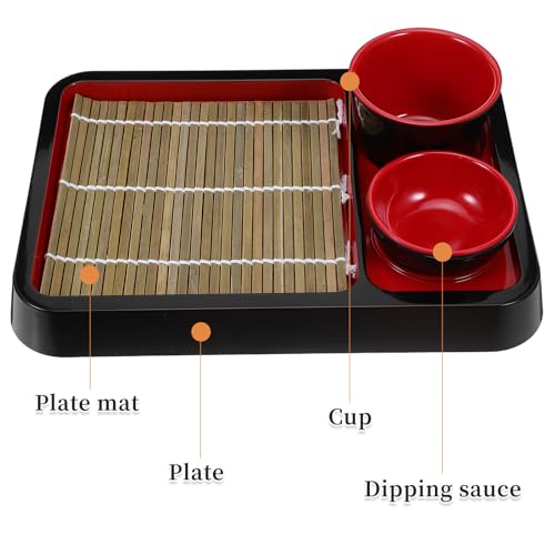 Set de plato rectangular para fideos estilo japonés miniatura 3