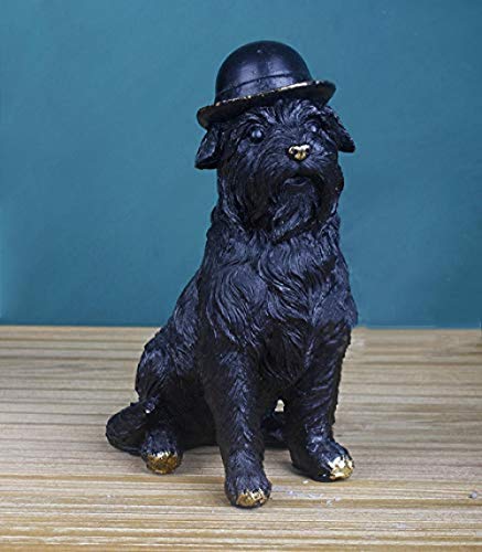 Decoración de jardín con figuras de animales ornamentos de perro Terrier y esculturas
