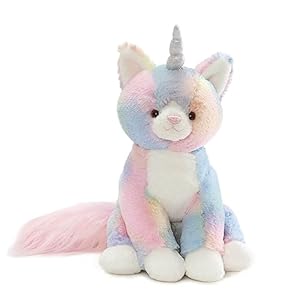 GUND Shimmer Caticorn Stuffed Animal, Unicorn Cat Plushie for Ages 1 and Up, Rainbow, 9″