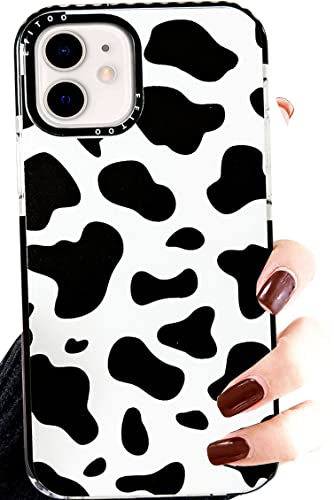 Efitoo Coque pour iPhone 12/iPhone 12 Pro Motif vache Animal Print Cases Cover